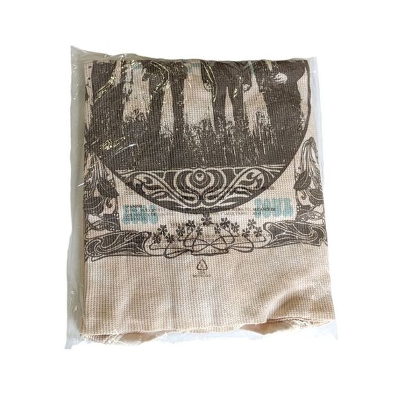 Free People The Doors Cropped Thermal Band Tee Sand sz 1X Daydreamer NWT - Picture 12 of 16